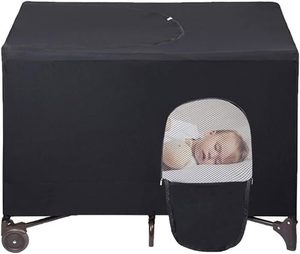Blackout Crib Cover Travel Baby Bed Tent Cot Canopy Shade
