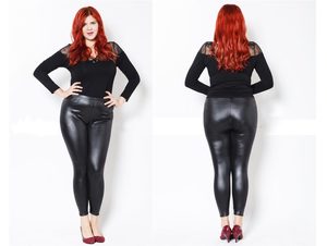 Clothing Fashion: Leather Look Pants Womens Leggings Tights Size 22