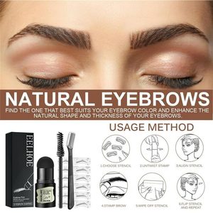Health Beauty: One Step Eyebrow Stamp Eye Brow Stencil Kit