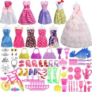 Toys And Games: 85pcs Barbie Clothes Shoes Accessories Set