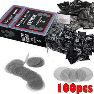 100pcs Smoking Screens Silver Screens Pipe Tobacco