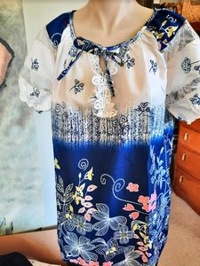 Floral Shirt Blouse Womens Clothing Size 12