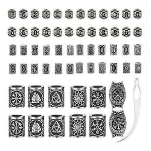 61pcs Norse Vikings Runes Beard Beads Hair Set