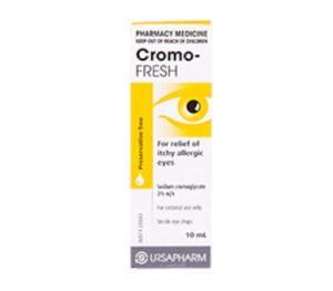 Eye Drops: Cromo Fresh Eye Drops For Itchy Allergic Eyes 10ml Pharmacy Medicine