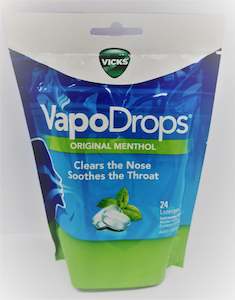 Lozenges: Vicks Vapodrops Original Menthol 24 Lozenges