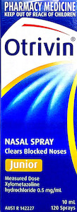Blocked Runny Nose: Otrivin Nasal Spray junior 10 ml Qty Restriction (2) applies