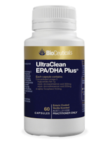 Bioceuticals: Bioceuticals UltraClean EPA/DHA Plus Ultra-Purified, Concentrated Fish Oil 60 caps