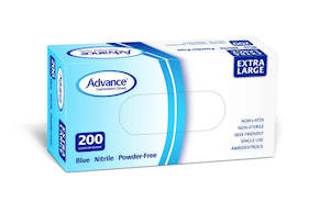 Advance: Advance® Blue Nitrile Powder Free Gloves