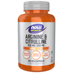 Now Arginine & Citrulline 500mg/250mg 120VC