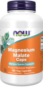 Now Magnesium Malate 180 Caps Veg Capsules