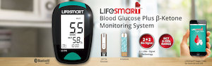 Lifesmart Bluetooth Blood Glucose Blood Ketone Monitor