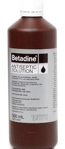 Antiseptics: Betadine Antiseptic Liquid 500mL