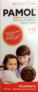 Baby Kids Care: Pamol Strawberry 100ml Pharmacy Medicine