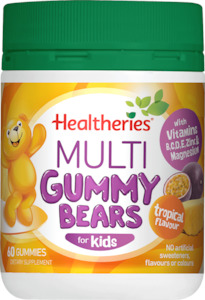 Kids Care: Healtheries Kids Multi Gummy Bears Tropical 60s