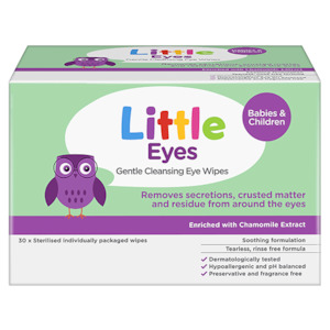 Little Eyes® gentle cleansing eye wipes 30