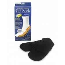 Allcare Silipos Diabetic Socks Pair 2mm Gel Black