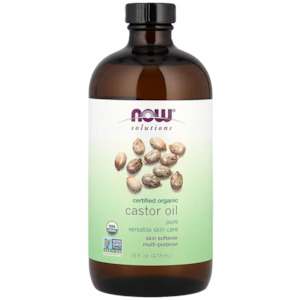Now 1: Now Castor Oil Organic 473ml Glass Bottle