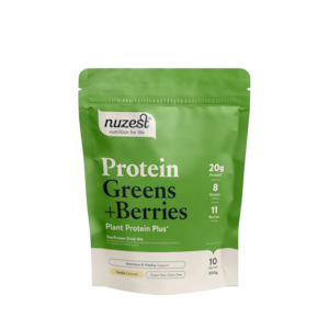 Nuzest Protein Greens + Berries 300g Vanilla Caramel