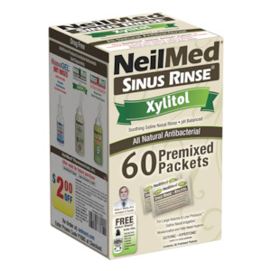 Allergies Hayfever Sinus: NeilMed Sinus Rinse Premixed Refill Packets With Xylitol, 60ct