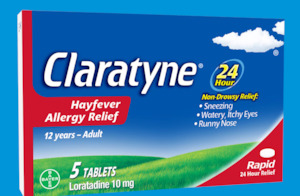 Allergies Hayfever Sinus: claratyne rapid tabs 10mg 60 tabs