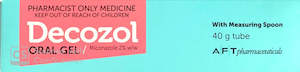 Pharmacist Only Medicines: Decozol Oral Gel Candidiasis Treatment 40g - Pharmacist Only Medicine