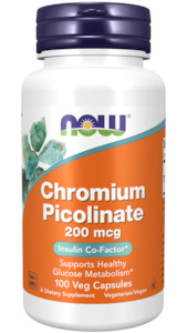 now Chromium Picolinate 200 mcg 100 Veg Capsules