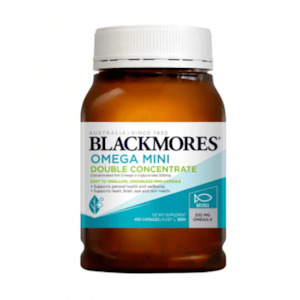 Blackmores omega mini double concentrate 400 capsules