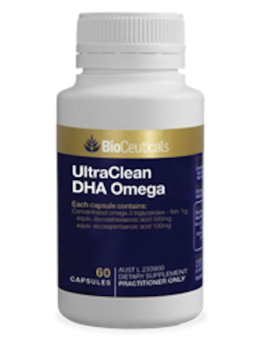 Bioceuticals UltraClean DHA Omega Support for Brain Health and Cognitive Function 60 Caps