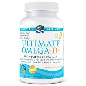 Nordic Naturals Ultimate Omega-D3 60 softgels Lemon