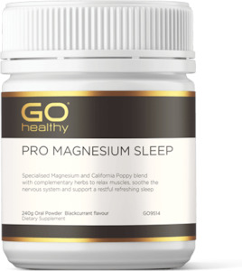 Go Healthy Pro Magnesium Sleep 240 gm powder blackcurrant