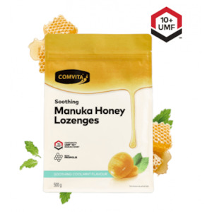 Manuka Honey: Comvita Manuka honey lozenges with propolis 500 g cool mint