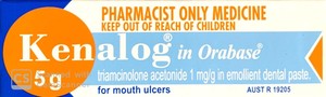 Kenalog Orabase Mouth Ulcers Treatment 5g - Pharmacist Only Medicine