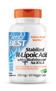 Best Selling: Doctor's Best R-Lipoic Acid with BioEnhanced Na-RALA 100mg 60 Capsules