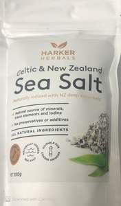Harker Herbals: Harker Herbals Celtic & NZ Natural Sea Salt 300g