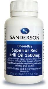 Sanderson: Sanderson Superior Red Krill Oil 1500mg 30 Capsules