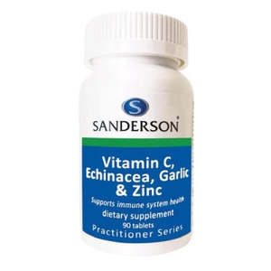 Sanderson Vitamin C Echinacea Garlic & Zinc 90 Tablets