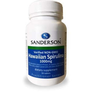 Sanderson Hawaiian Spirulina Non-GMO 1000mg 90 Tablets