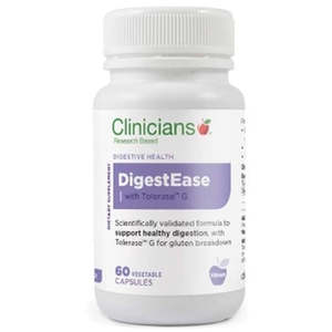 Clinicians: Clinicians DigestEase with Tolerase 60 VegeCaps