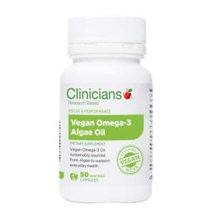 Clinicians Vegan Omega-3 Algae Oil 1000mg 50 VegeCaps