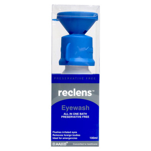 Eye Care: Reclens Eyewash with Eye Cup 100ml
