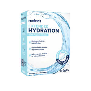 Reclens Extended Hydration Multi-Purpose Disinfection Solution (MPDS) 2 x 500mL