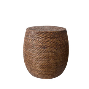 Coco Drum Stool – Rattan