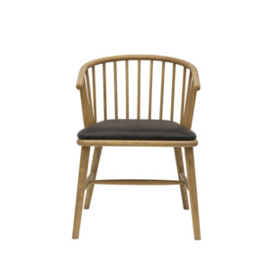 Ankara Dining Chair – Aged Black Leather