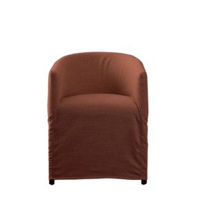 Blythe Slip Cover Tub Chair Rust