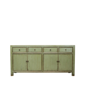 Products: Oriental Painted 4 Door Sideboard – Green