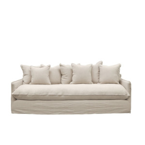 Products: Lotus Slipcover Sofa 3 Seater – Oatmeal