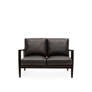 Products: Reid 2 Seater Black Leather and Frame