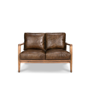 Products: Reid 2 Seater Brown Leather