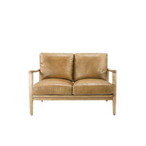 Reid 2 Seater Tan Leather