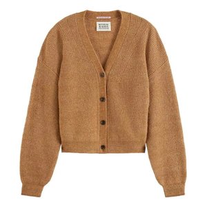 Core Fuzzy Relaxed Cardigan |  Tobacco Melange